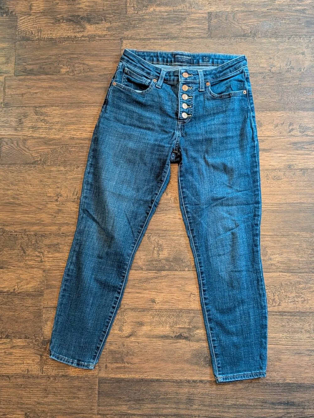 Lucky Brand Ava Mid Rise Button Fly Skinny Jeans size 8/29